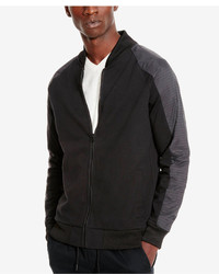 Kenneth Cole Mens Colorblocked Knit Bomber Jacket 
