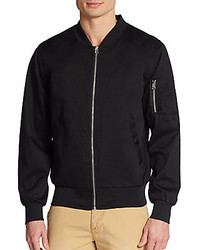 Saks Fifth Avenue RED Cotton Jersey Bomber Jacket