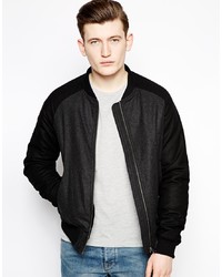 Selected Bomber Jacket In Wool Blend