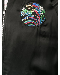 Saint Laurent Shark Embroidered Bomber Jacket