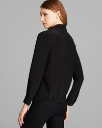 Eileen Fisher Stand Collar Bomber Jacket