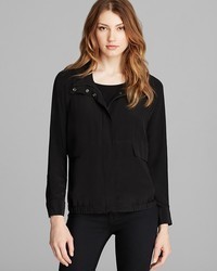 Eileen Fisher Stand Collar Bomber Jacket