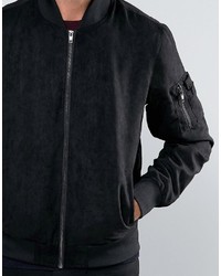 French Connection Suedette Bomber Jacket