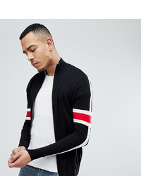 ASOS DESIGN Tall Knitted Track Jacket With S In Black