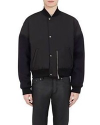 Balenciaga Tech Fabric Bomber Jacket Black