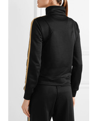 All Access Tune Up Metallic Striped Stretch Jersey Track Jacket