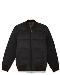 Vince Camuto Quilted Mixed Media Bomber Coat
