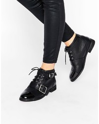 Asos Acetor Buckle Lace Up Boots