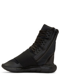 Y-3 Black Qasa Boot High Top Sneakers