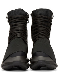 Y-3 Black Qasa Boot High Top Sneakers
