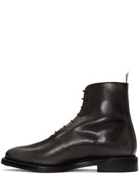 Thom Browne Black Wholecut Boots