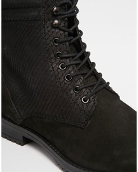 Asos Boots With Snakeskin Effect