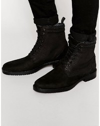 Asos Boots With Snakeskin Effect