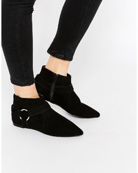 Asos Collection Apple Harness Detail Pointed Boots