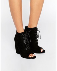 Asos Elis Lace Up Wedge Boots