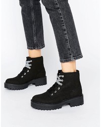 Pull&Bear Lace Up Work Boot
