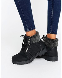 Boohoo Lace Up Work Boot