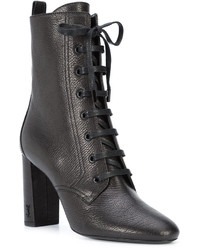 Saint Laurent Loulou 95 Lace Up Boots