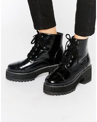 Asos Rue Chunky Lace Up Boots