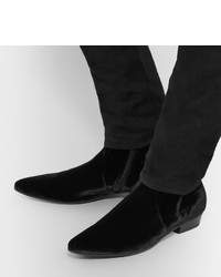 Saint Laurent Velvet Boots