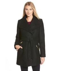 GUESS Belted Boucl Wrap Coat