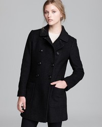DKNY Coat Double Breasted Boucl