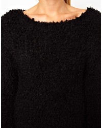 Asos Sweater In Fluffy Open Knit