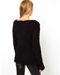 Asos Sweater In Fluffy Open Knit