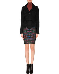 Anna Sui Boucle Jacket In Black