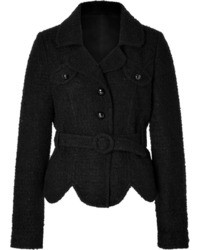 Anna Sui Boucle Jacket In Black