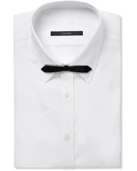 Gucci Pre Tied Contrast Tipped Silk Faille Bow Tie