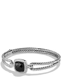 David Yurman Albion Bracelet With Black Onyx And Diamonds