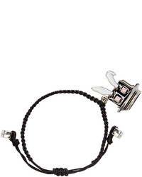 MCQ Alexander Ueen Black Electro Bunny Bracelet
