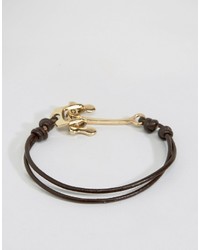 Icon Brand Alton Anchor Bracelet In Blackgold