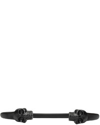 Alexander McQueen Black Twin Skull Bracelet