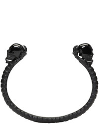 Alexander McQueen Black Twin Skull Claw Bracelet