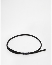 Asos Brand Rope Bracelet Pack In Black And Gray