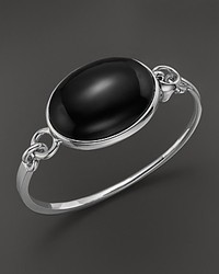 Di Modolo Black Agate Oversize Stone Single Slim Bracelet