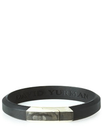 David Yurman Forged Carbon Rubber Id Bracelet
