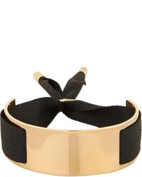 Marc by Marc Jacobs Gold Plated And Grosgrain Ribbon Bracelet