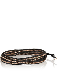 Chan Luu Gold Plated And Leather Five Wrap Bracelet