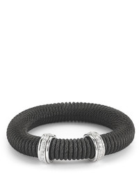 Alor Micro Cable Pave Diamond Spring Coil Bracelet Black 033tcw