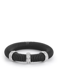 Alor Micro Cable Pave Diamond Spring Coil Bracelet Black 054tcw