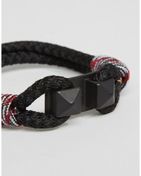Icon Brand Rope Bracelet In Black