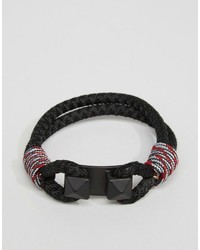 Icon Brand Rope Bracelet In Black