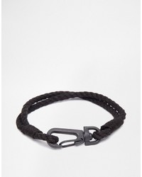 Asos Rope Bracelet In Black