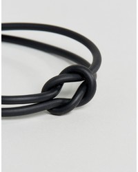 Asos Rubberised Bracelet With Knot
