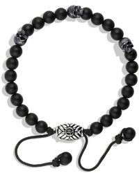 David Yurman Spiritual Beads Skull Bracelet With Black Onyx