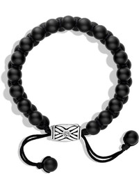 David Yurman Spiritual Beads Two Row Bracelet With Black Onyx