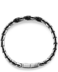 David Yurman Sterling Silver Titanium Chevron Bracelet